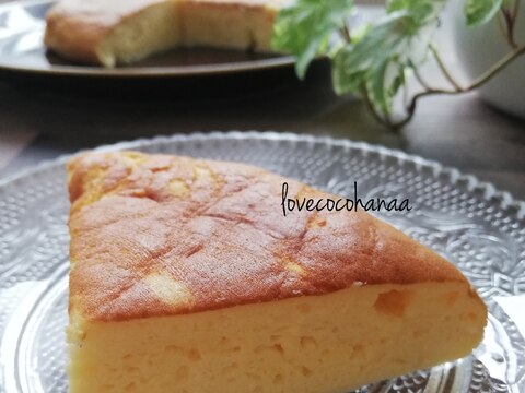 炊飯器使用。ヨーグルトdeスフレチーズケーキ風♡